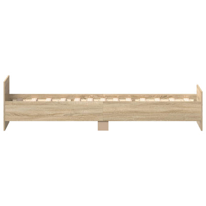 Bedframe met Hoofdeinde Sonoma Eiken 80 x 200 cm Bewerkt hout