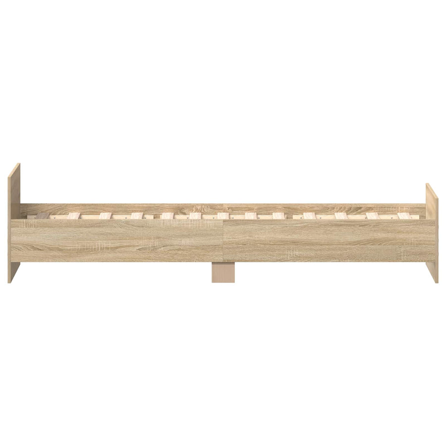 Bedframe met Hoofdeinde Sonoma Eiken 80 x 200 cm Bewerkt hout