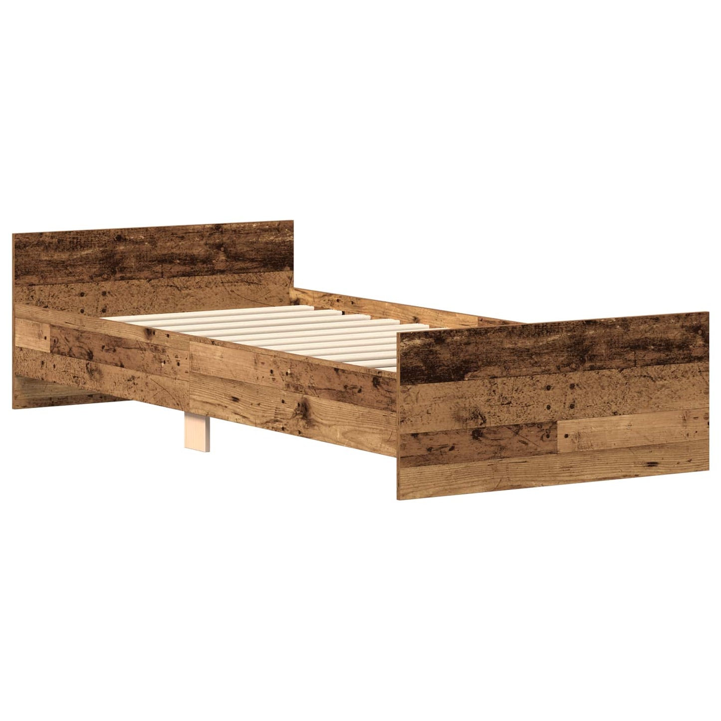 Bedframe met Hoofdeinde Oud hout 80 x 200 cm Bewerkt hout