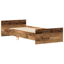 Bedframe met Hoofdeinde Oud hout 80 x 200 cm Bewerkt hout