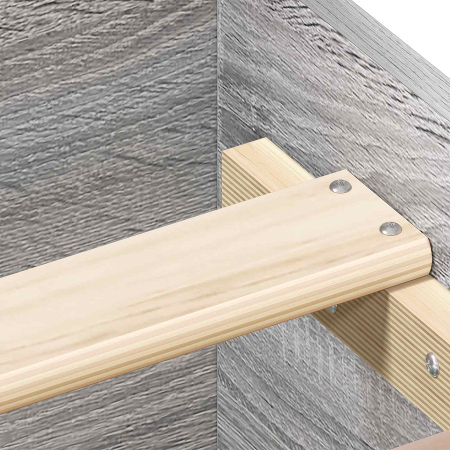 Bedframe met Hoofdeinde Grijs Sonoma 80 x 200 cm Bewerkt hout