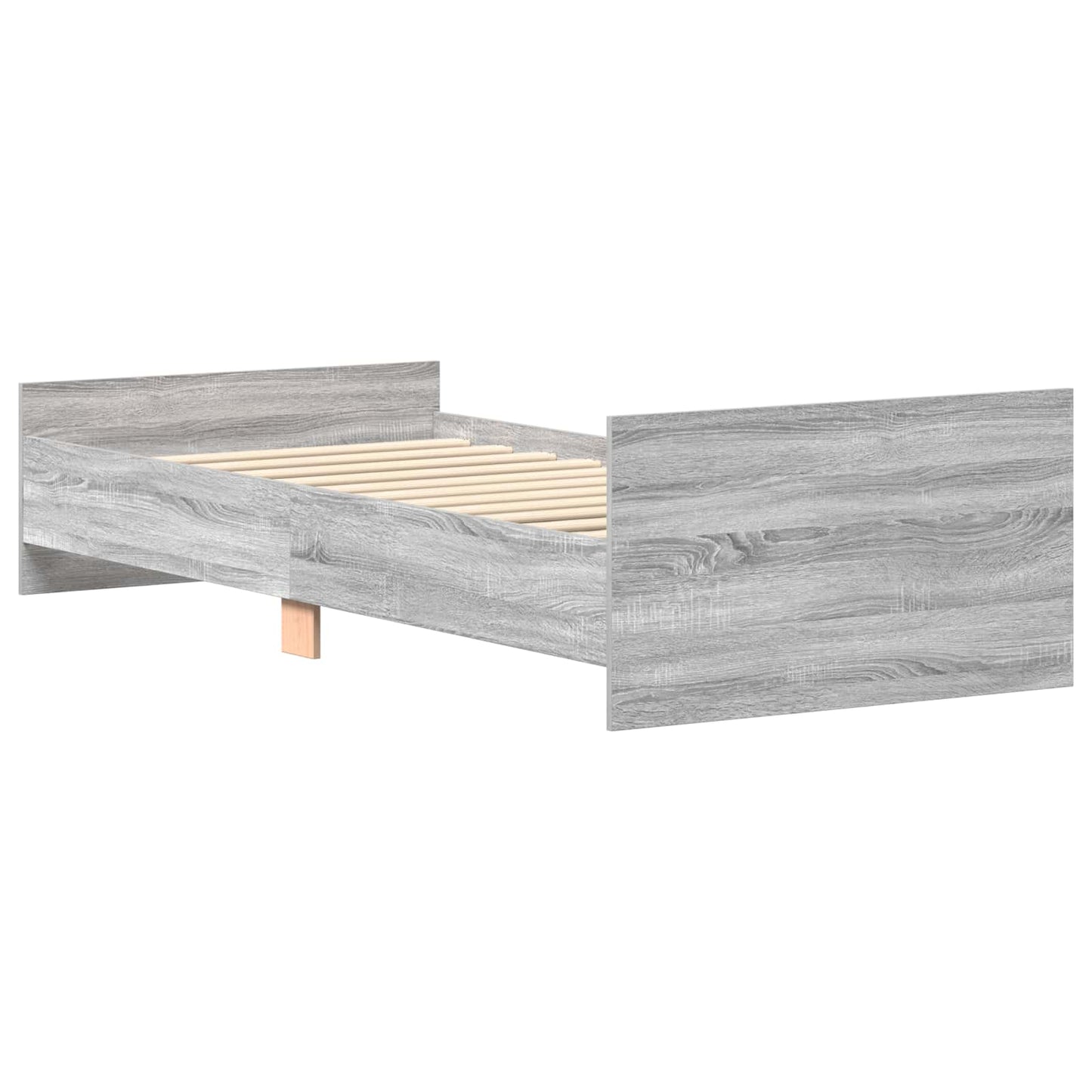 Bedframe met Hoofdeinde Grijs Sonoma 80 x 200 cm Bewerkt hout