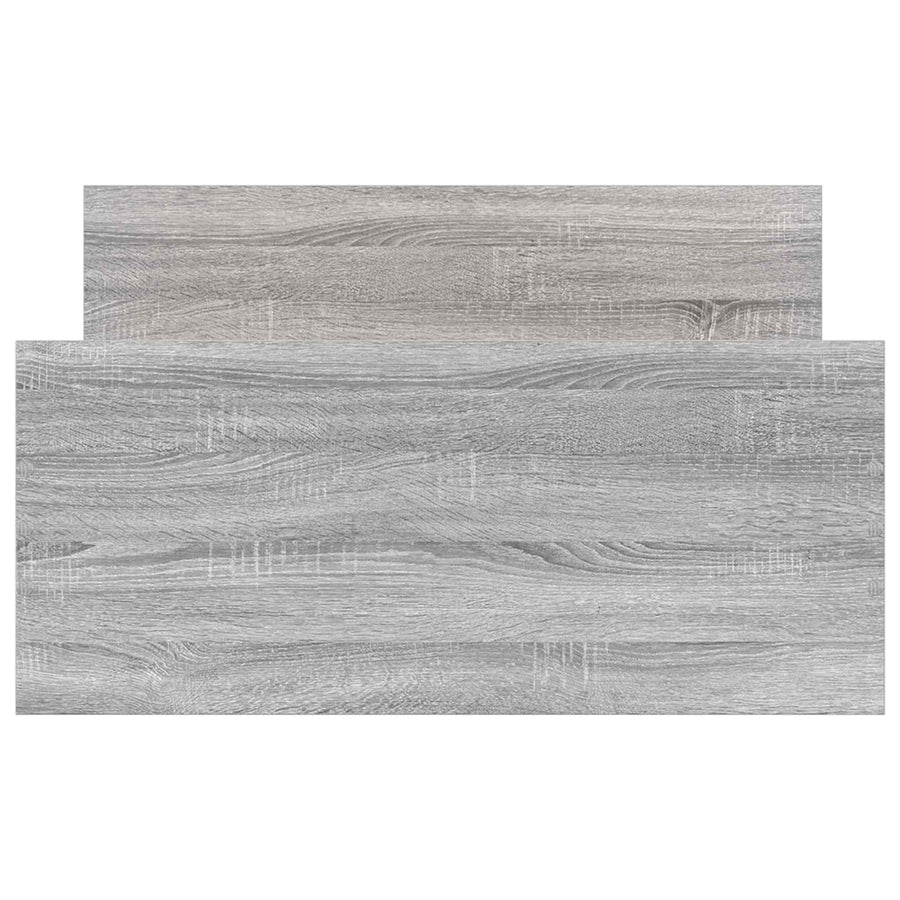 Bedframe met Hoofdeinde Grijs Sonoma 80 x 200 cm Bewerkt hout