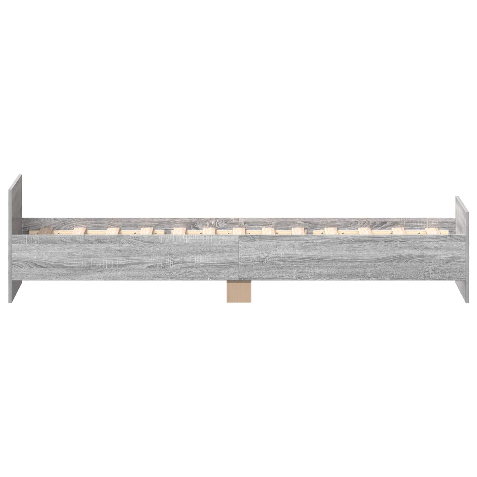 Bedframe met Hoofdeinde Grijs Sonoma 80 x 200 cm Bewerkt hout
