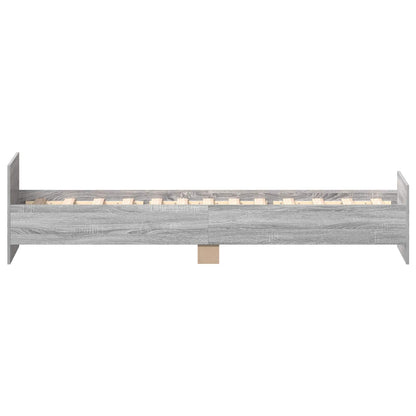 Bedframe met Hoofdeinde Grijs Sonoma 80 x 200 cm Bewerkt hout