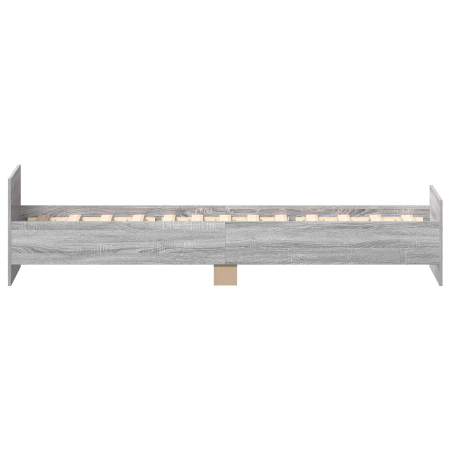 Bedframe met Hoofdeinde Grijs Sonoma 80 x 200 cm Bewerkt hout