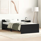 Bed Frame with Headboard Black oak 80 x 200 cm Engineered wood