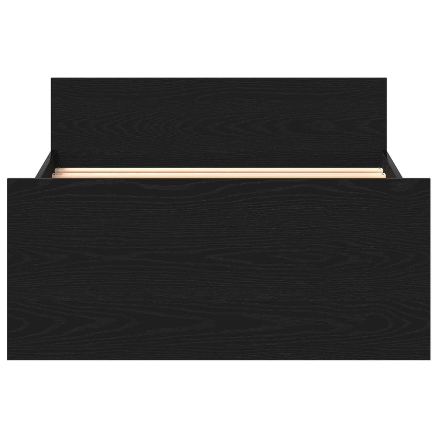 Bedframe met Hoofdeinde Zwart eiken 80 x 200 cm Bewerkt hout