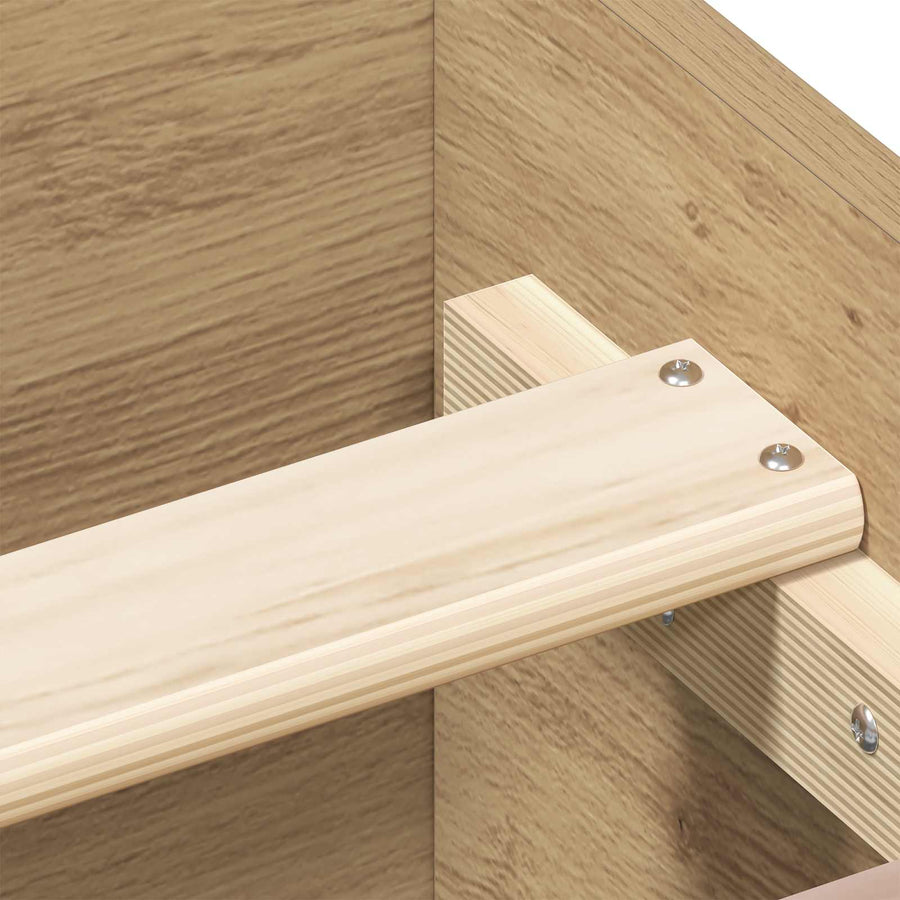Bedframe met Hoofdeinde Artisanaal eiken 80 x 200 cm