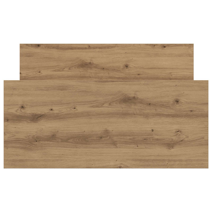 Bedframe met Hoofdeinde Artisanaal eiken 80 x 200 cm