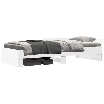 Bedframe met Hoofdeinde Wit 80 x 200 cm Bewerkt hout