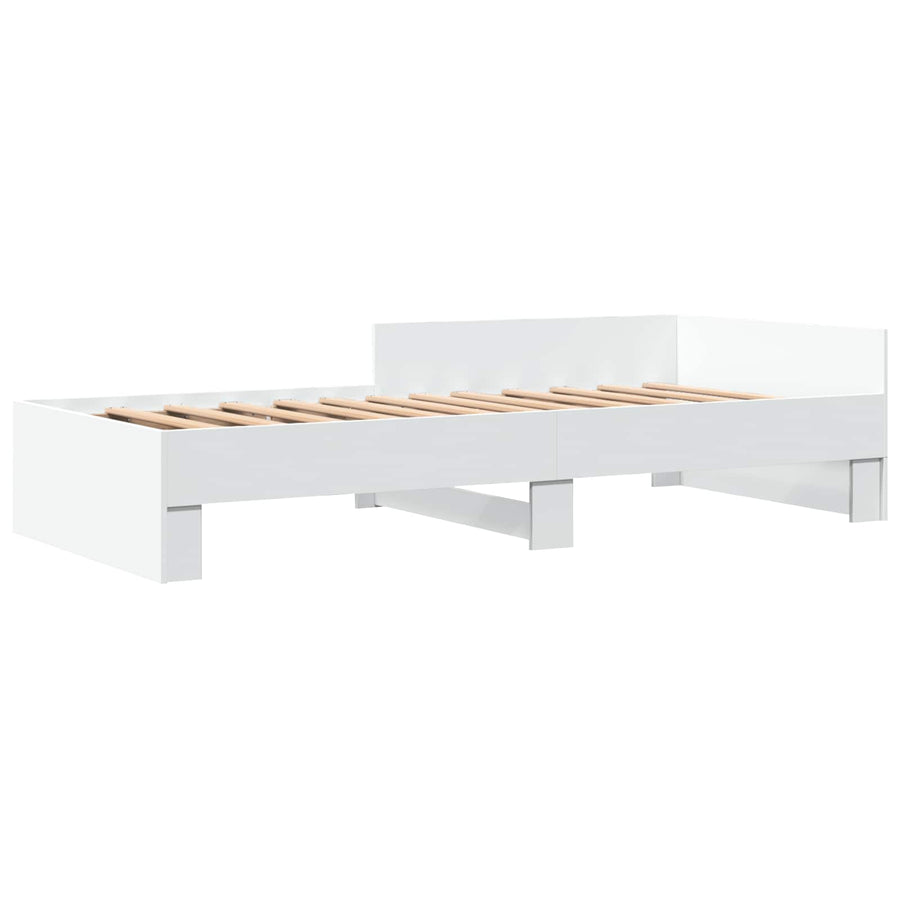 Bedframe met Hoofdeinde Wit 80 x 200 cm Bewerkt hout
