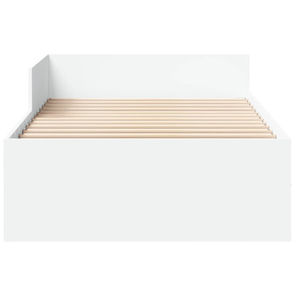 Bedframe met Hoofdeinde Wit 80 x 200 cm Bewerkt hout