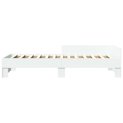 Bedframe met Hoofdeinde Wit 80 x 200 cm Bewerkt hout