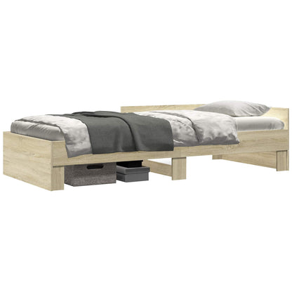Bedframe met Hoofdeinde Sonoma Eiken 80 x 200 cm Bewerkt hout