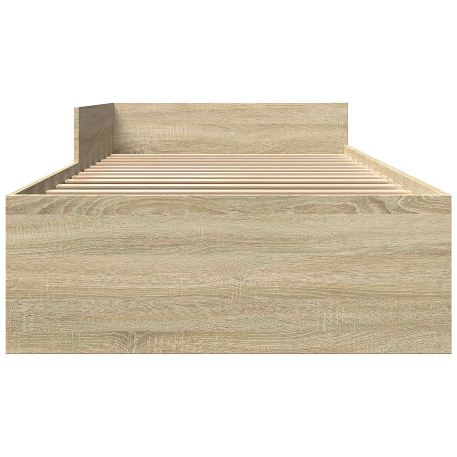 Bedframe met Hoofdeinde Sonoma Eiken 80 x 200 cm Bewerkt hout