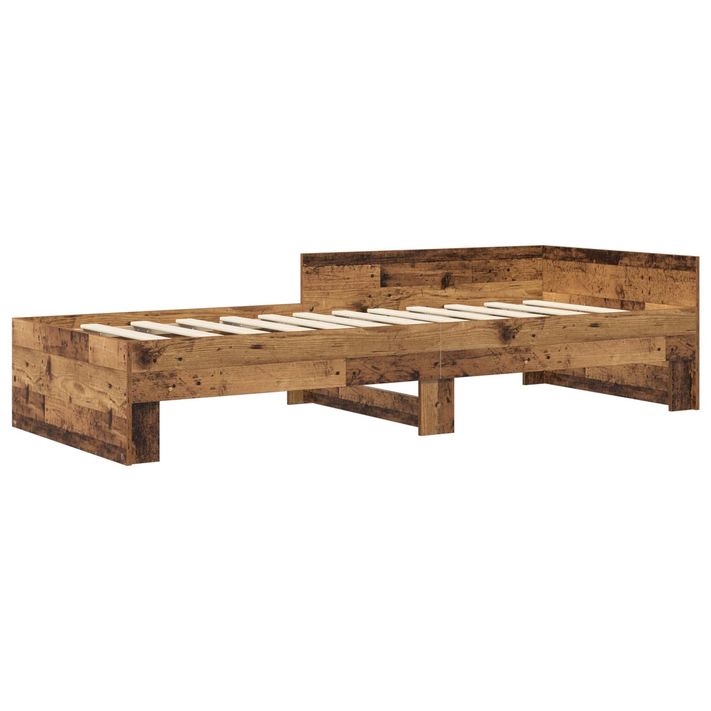 Bedframe met Hoofdeinde Oud hout 80 x 200 cm Bewerkt hout