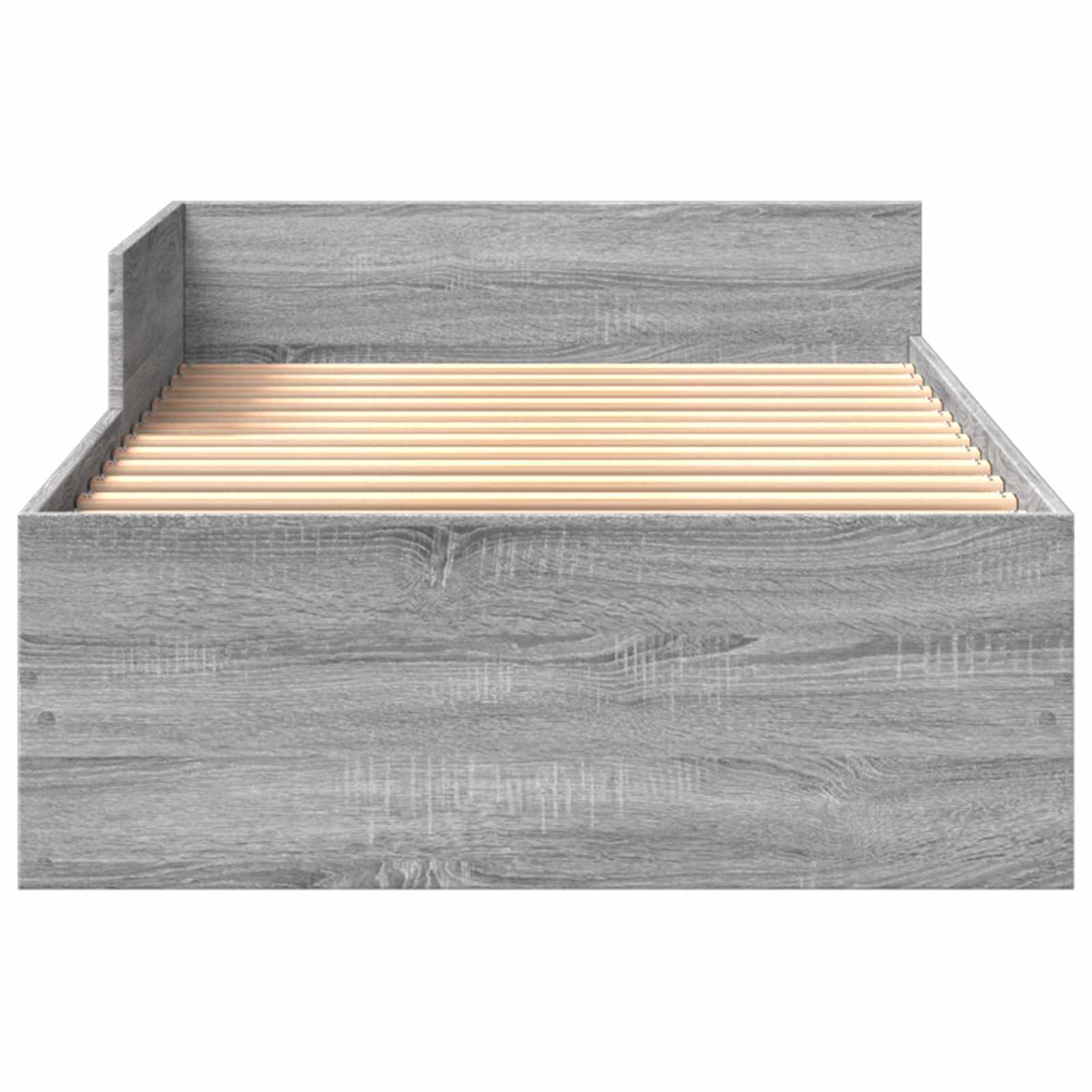 Bedframe met Hoofdeinde Grijs Sonoma 80 x 200 cm Bewerkt hout