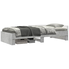 Bedframe met Hoofdeinde Betongrijs 80 x 200 cm Bewerkt hout