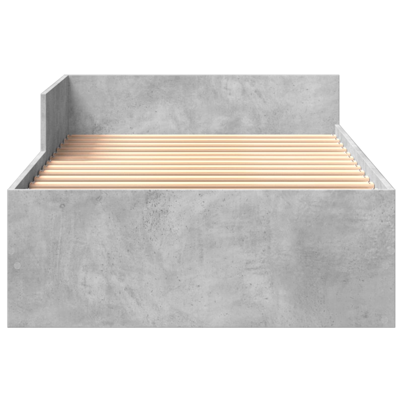 Bedframe met Hoofdeinde Betongrijs 80 x 200 cm Bewerkt hout