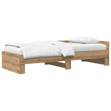 Bedframe met Hoofdeinde Artisanaal eiken 80 x 200 cm