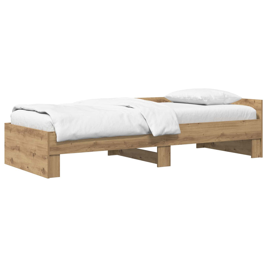 Bedframe met Hoofdeinde Artisanaal eiken 80 x 200 cm