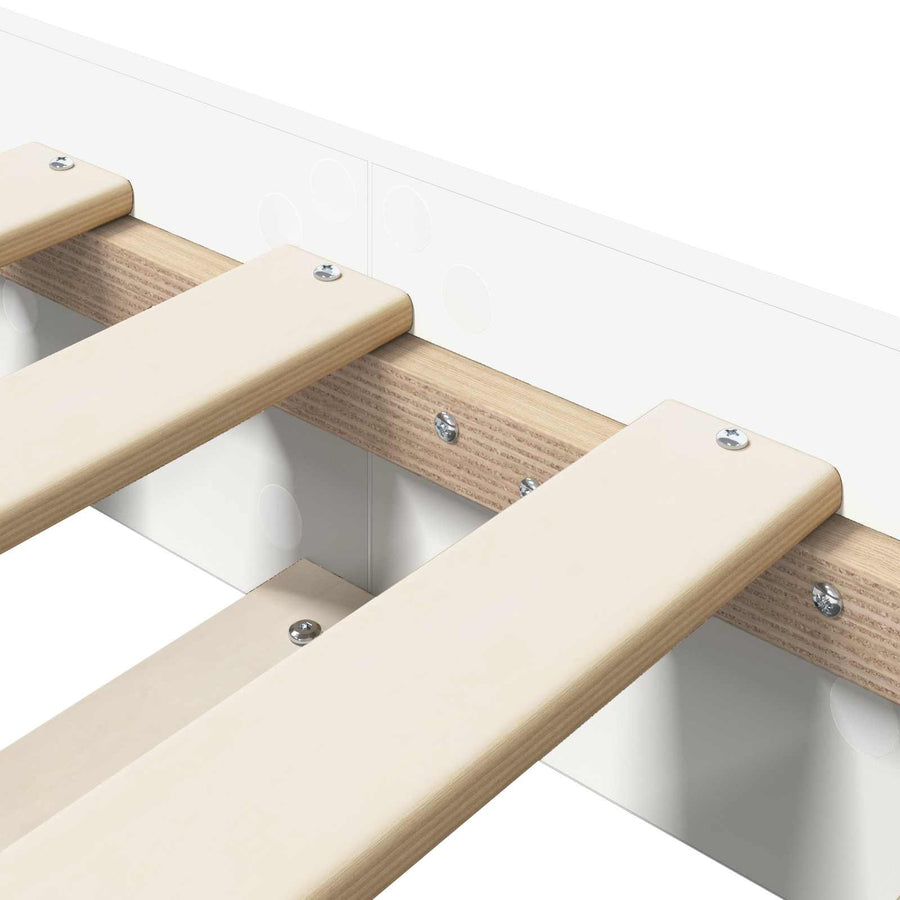 Bedframe Wit 80 x 200 cm Bewerkt hout