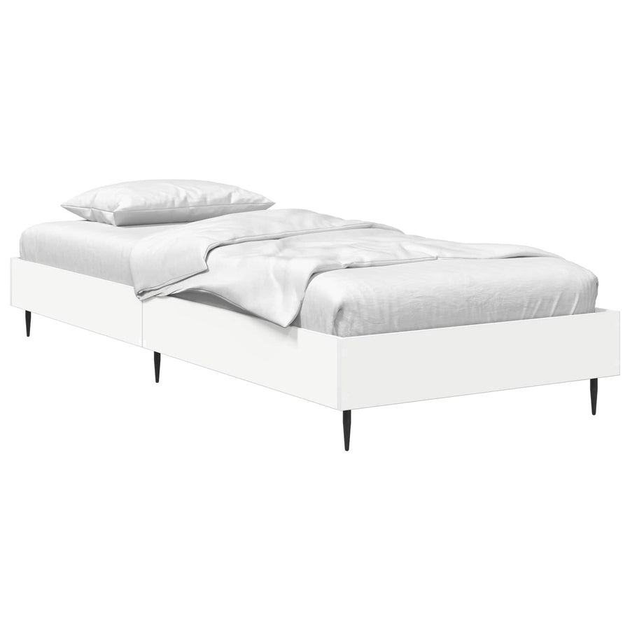 Bedframe Wit 80 x 200 cm Bewerkt hout