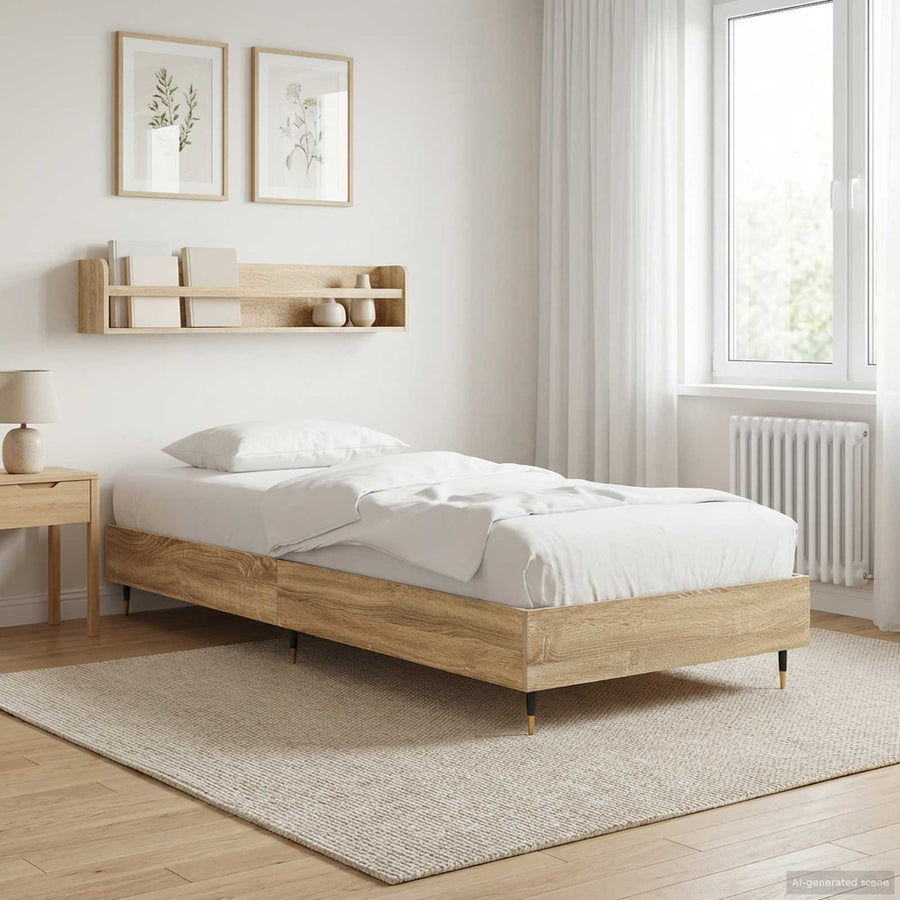 Bedframe Sonoma Eiken 80 x 200 cm Bewerkt hout