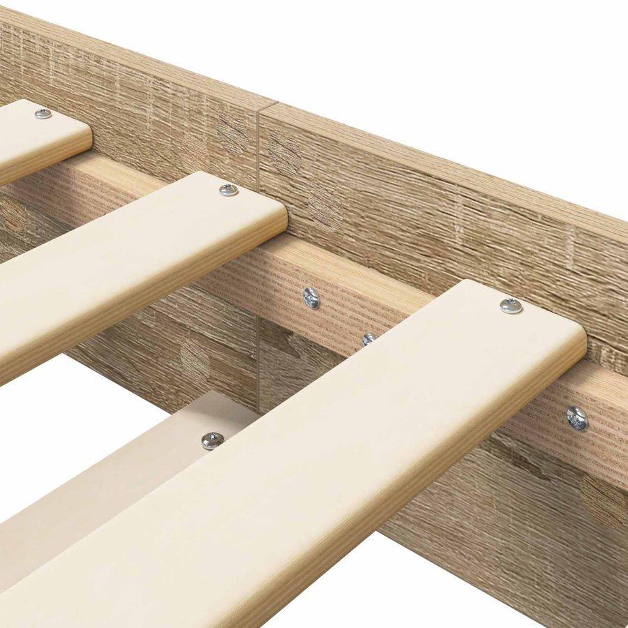 Bedframe Sonoma Eiken 80 x 200 cm Bewerkt hout