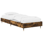Bed Frame Smoked Oak 80 x 200 cm Engineered Wood