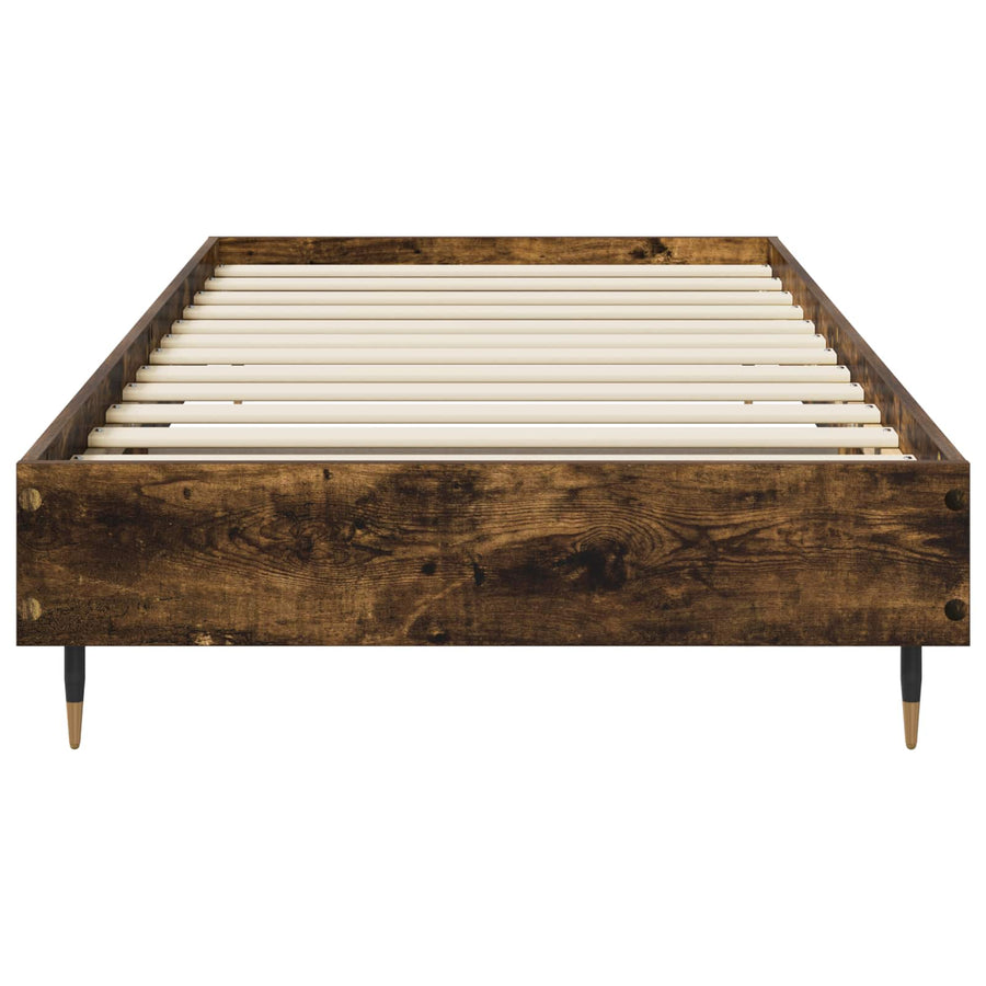 Bedframe Gerookt eiken 80 x 200 cm Bewerkt hout