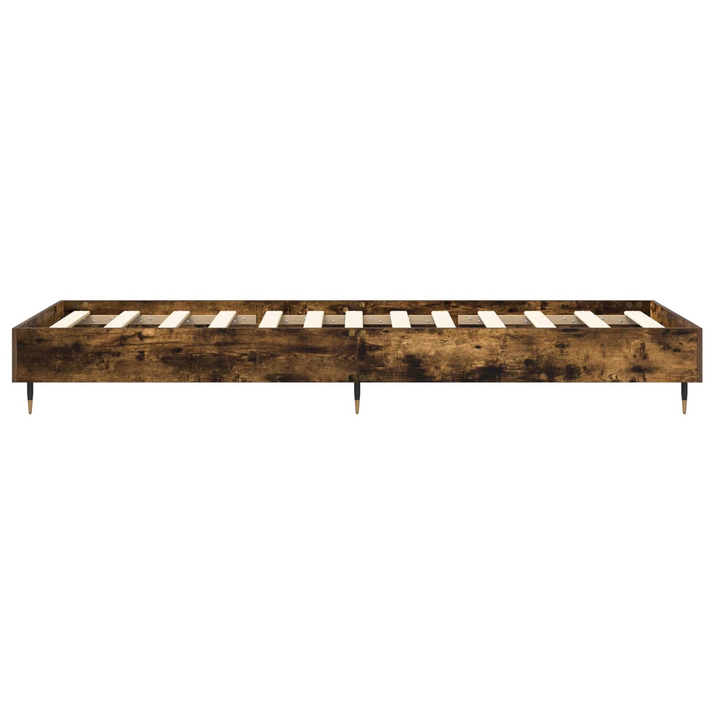 Bedframe Gerookt eiken 80 x 200 cm Bewerkt hout