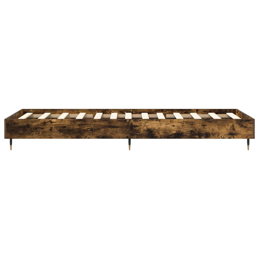 Bedframe Gerookt eiken 80 x 200 cm Bewerkt hout