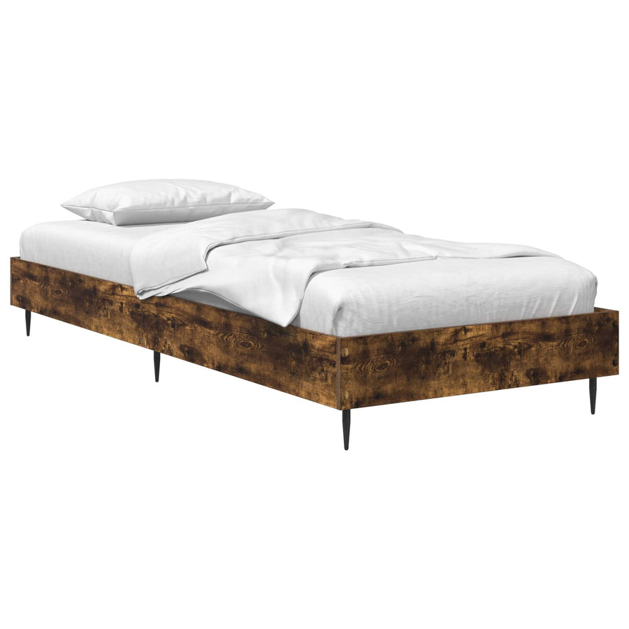Bedframe Gerookt eiken 80 x 200 cm Bewerkt hout