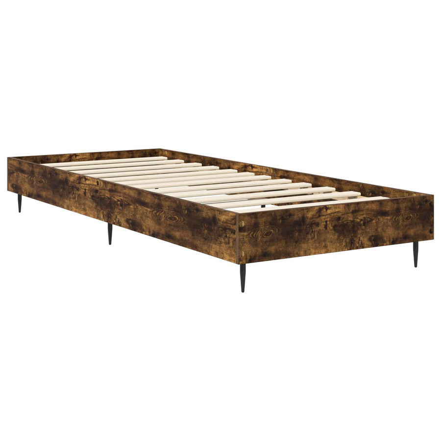 Bedframe Gerookt eiken 80 x 200 cm Bewerkt hout