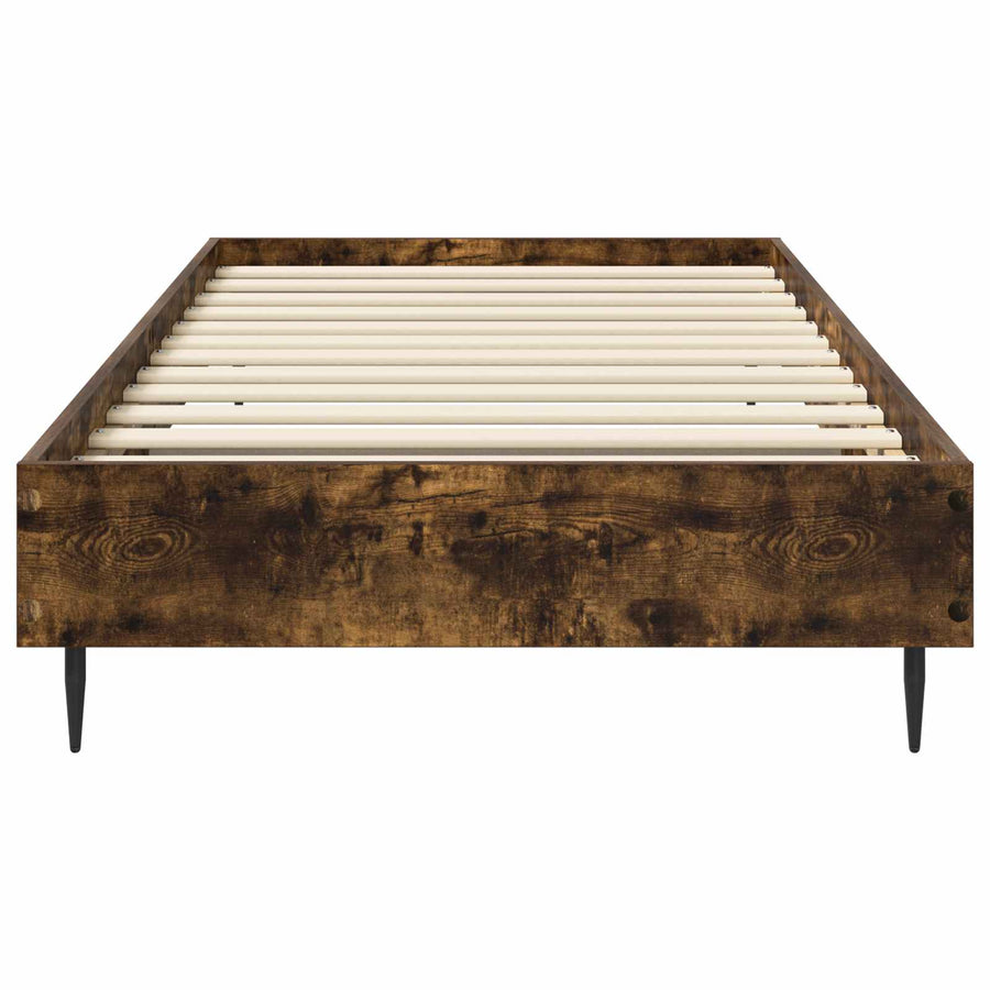Bedframe Gerookt eiken 80 x 200 cm Bewerkt hout