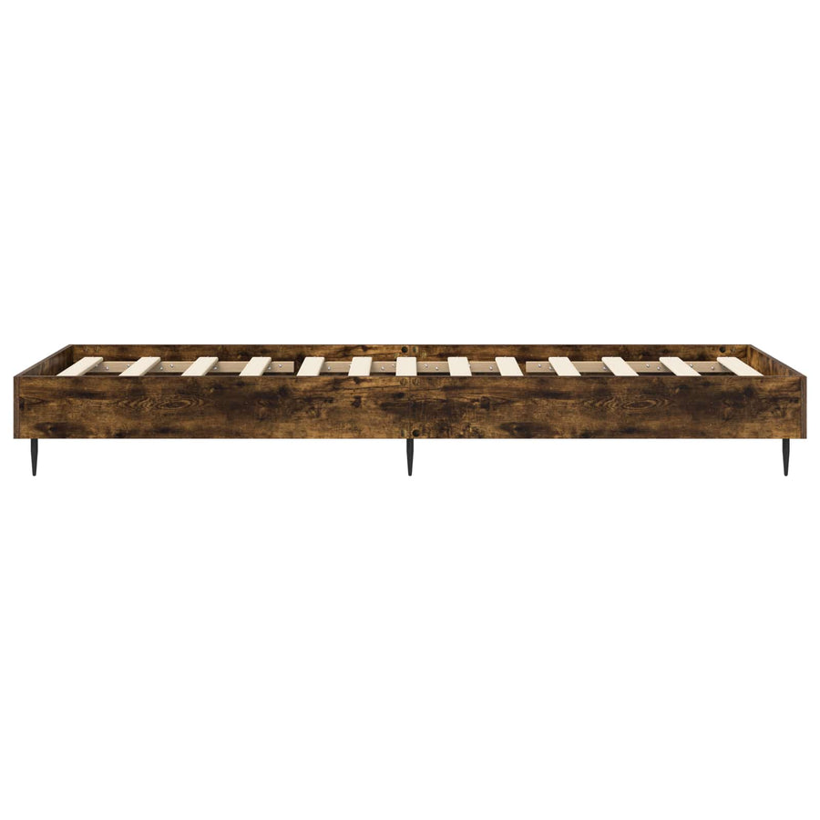 Bedframe Gerookt eiken 80 x 200 cm Bewerkt hout