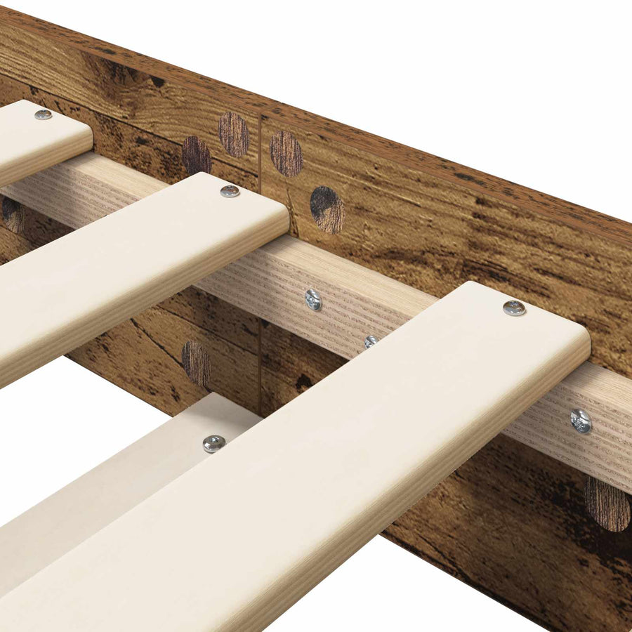 Bedframe Oud hout 80 x 200 cm Bewerkt hout