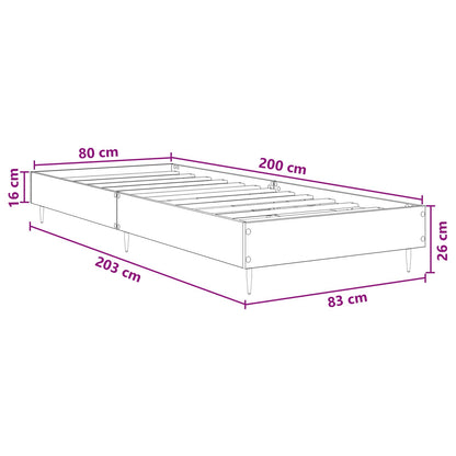 Bedframe Oud hout 80 x 200 cm Bewerkt hout