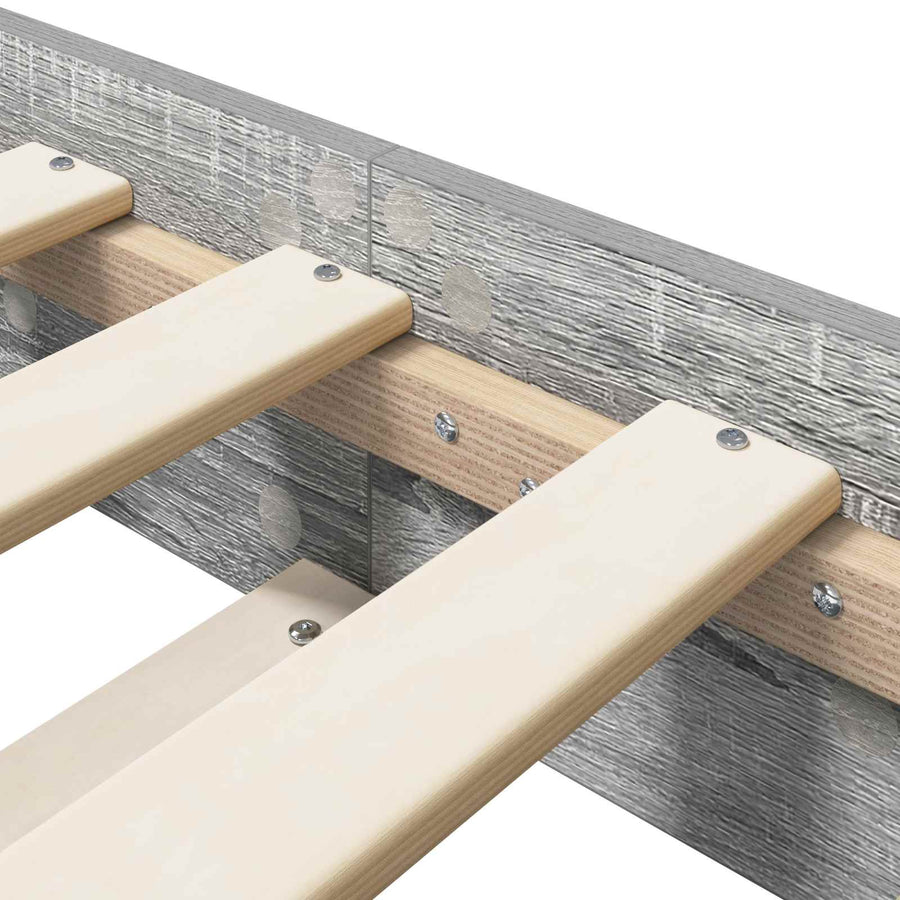 Bedframe Grijs Sonoma 80 x 200 cm Bewerkt hout