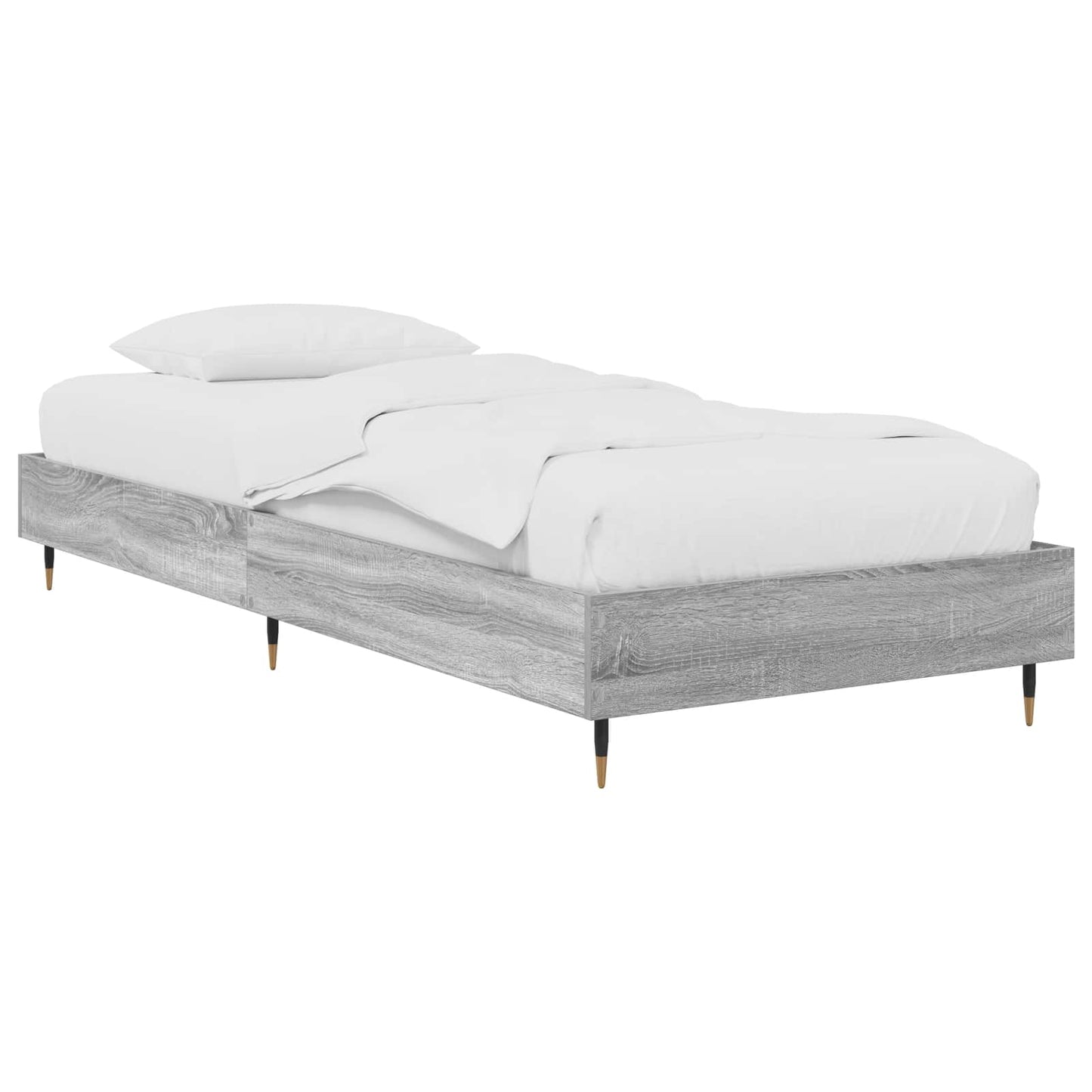 Bedframe Grijs Sonoma 80 x 200 cm Bewerkt hout