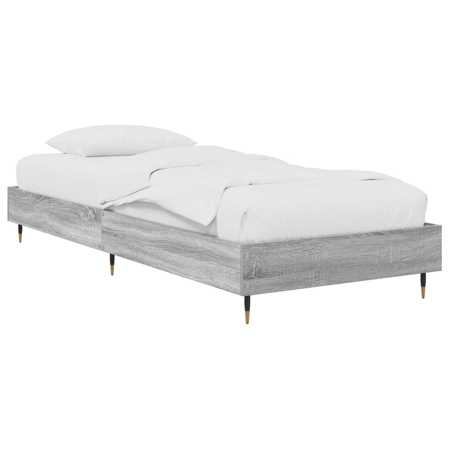 Bedframe Grijs Sonoma 80 x 200 cm Bewerkt hout