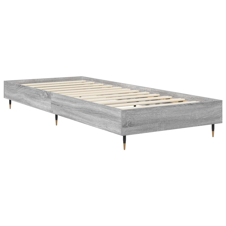 Bedframe Grijs Sonoma 80 x 200 cm Bewerkt hout