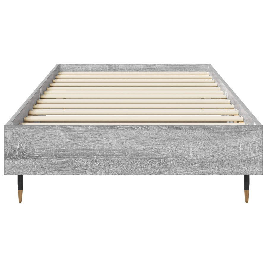 Bedframe Grijs Sonoma 80 x 200 cm Bewerkt hout