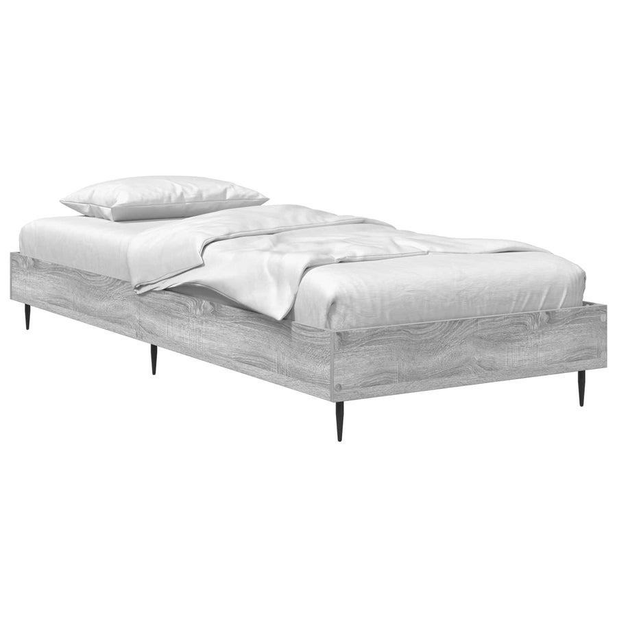 Bedframe Grijs Sonoma 80 x 200 cm Bewerkt hout