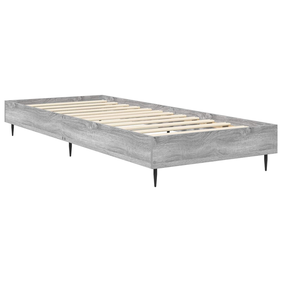 Bedframe Grijs Sonoma 80 x 200 cm Bewerkt hout