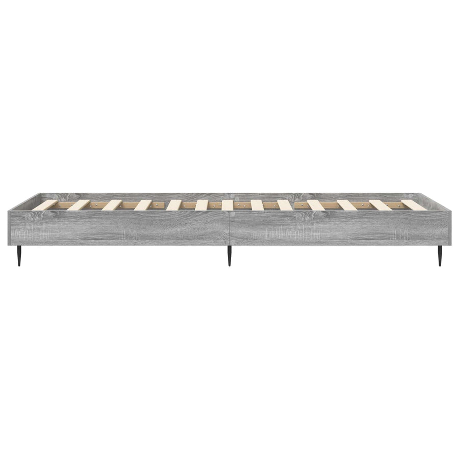 Bedframe Grijs Sonoma 80 x 200 cm Bewerkt hout