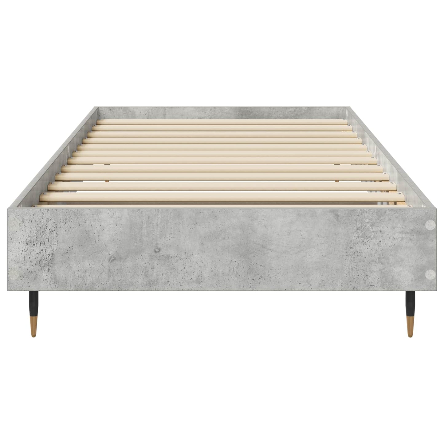 Bedframe Betongrijs 80 x 200 cm Bewerkt hout