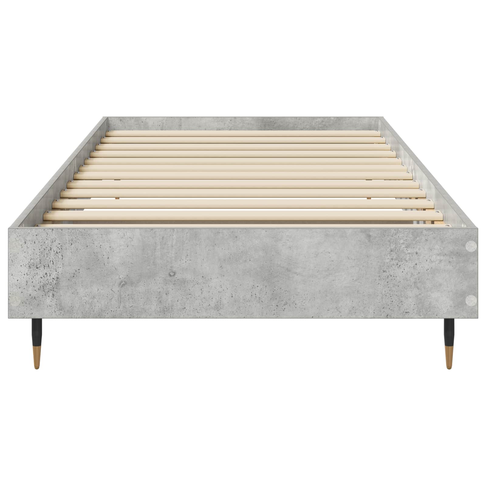 Bedframe Betongrijs 80 x 200 cm Bewerkt hout